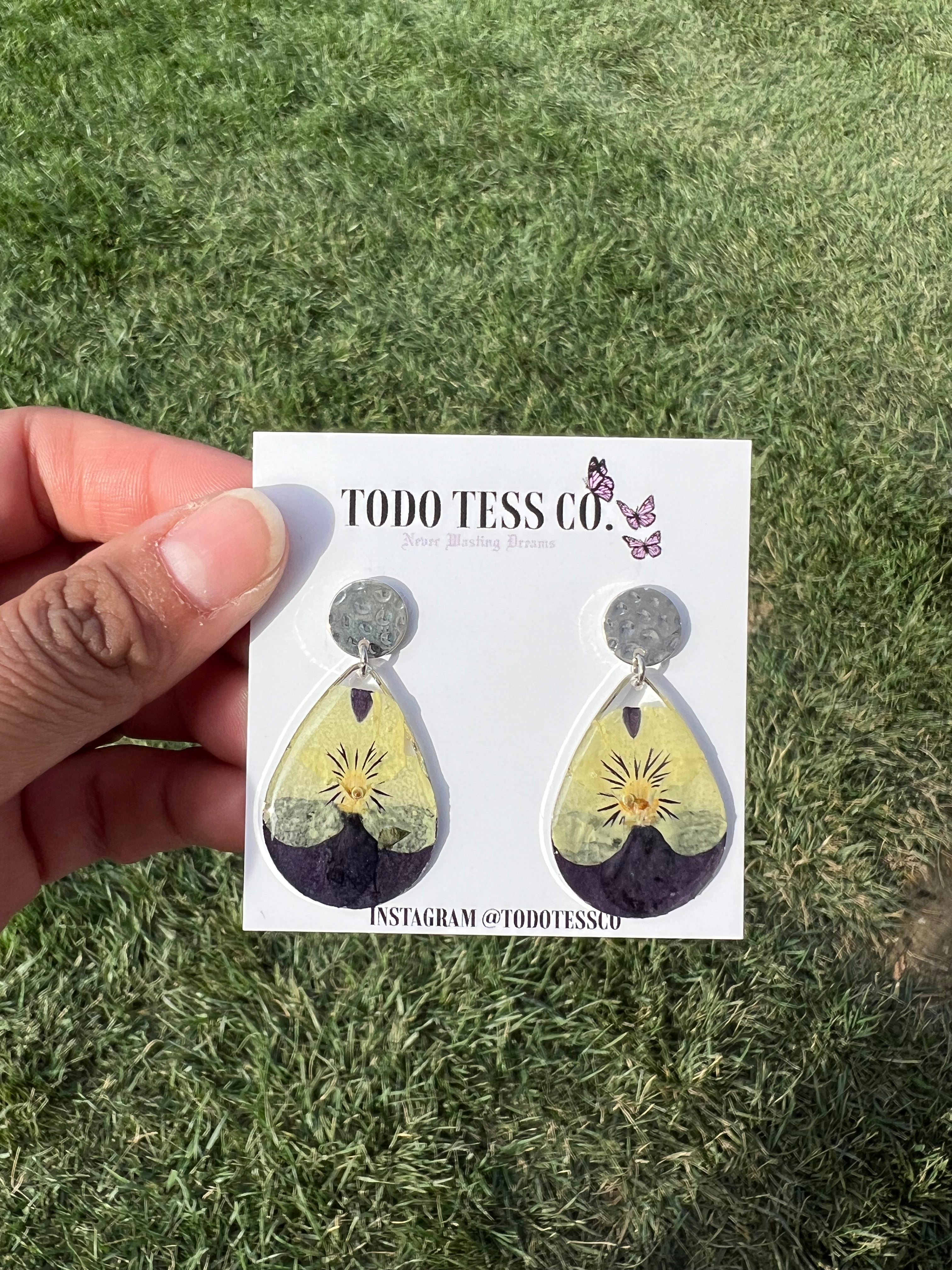 Golden Violet Earrings