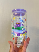 Load image into Gallery viewer, Lil Bird &amp; Books | Beer Glass Tumbler

